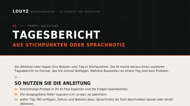 Vorschau: Tagesbericht