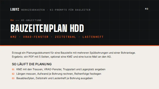 Vorschau: Bauzeitenplan HDD